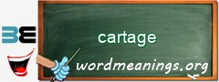 WordMeaning blackboard for cartage